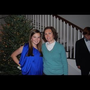 Royal Blue Dress off the shoulder